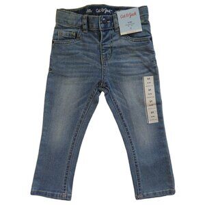 Cat & Jack Toddler Boys Slim Super Stretch Denim Jeans 2T Blue Cotton Blend. NWT